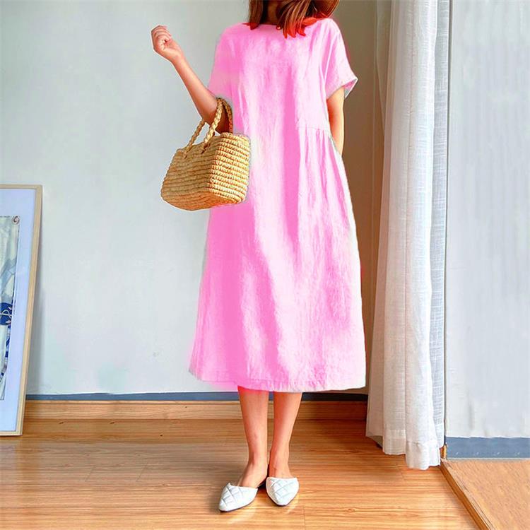 Japanese Style Linen Cotton Dress