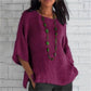 Last Day Promotion 70% off ?Spring 2023 fashion solid color cotton linen top