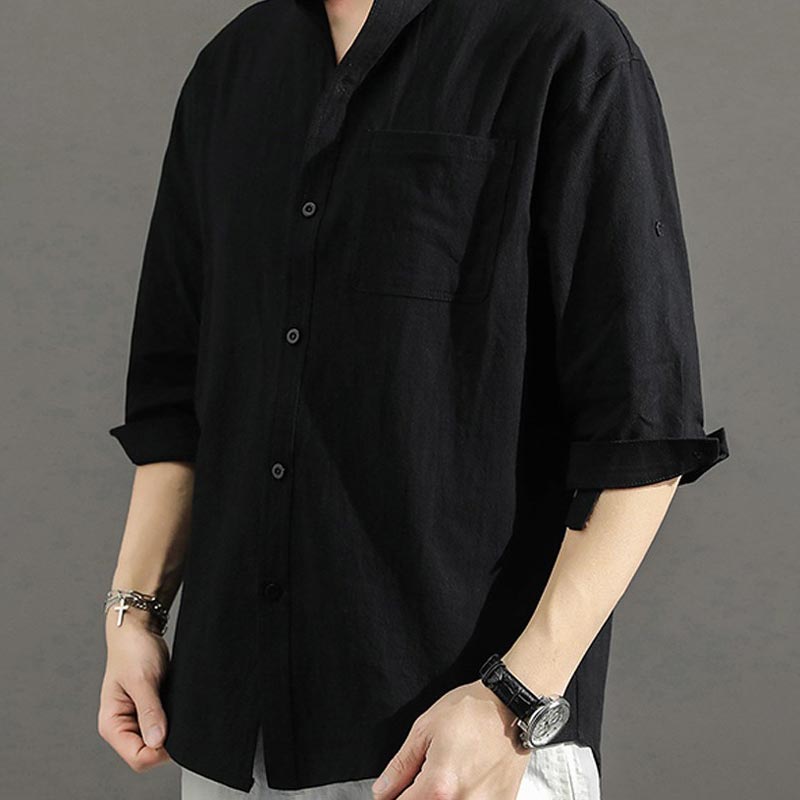 Men’s Cotton and Linen Shirt