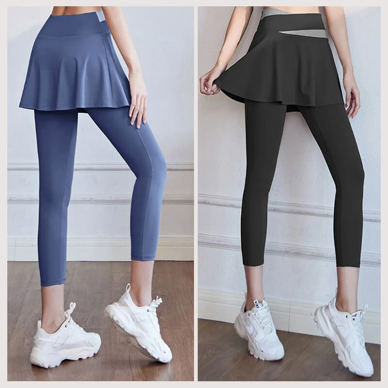 Fake 2-pieces Sports Fitness Pants