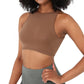 Women's Crop 3-Pack Washed Seamless Rib-Knit Camisole Crop Tank Tops