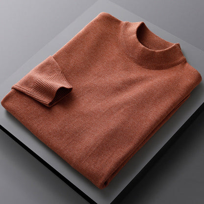 Men's solid color turtleneck top