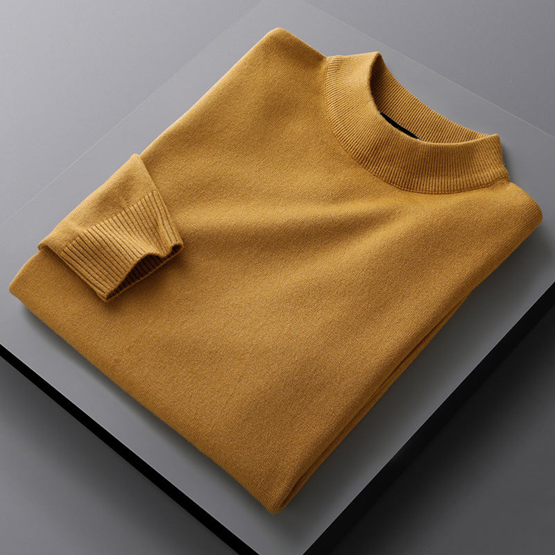 Men's solid color turtleneck top