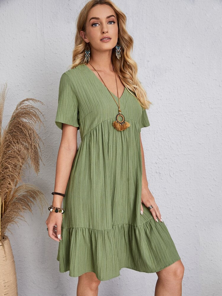 💃Loose casual tie waist flowy dress👚Buy 2 Free Shipping & 20% OFF Extra