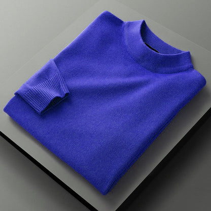 Men's solid color turtleneck top