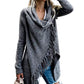 Women's Tassel Hem Sweater Long Cardigan Knitwer Pullover Poncho Coat