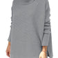 Women's Turtleneck Oversize 2022 Hem Knit Pullover Sweater