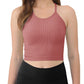 Women's Crop 3-Pack Washed Seamless Rib-Knit Camisole Crop Tank Tops