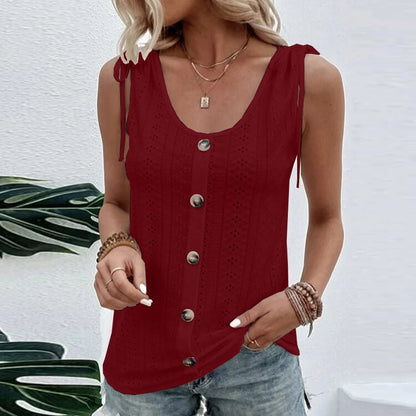 Solid color U-neck back heart T-shirt💟Buy 2 get 10% Off Extra Auto🌸