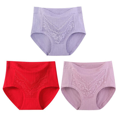 Plus Size LeakProof Lace Cotton Panties 6XL