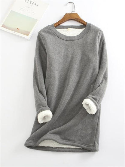 Women‘s NEW Casual Cotton Round Neck Solid Sweatshirt (S-5XL)