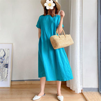 Japanese Style Linen Cotton Dress