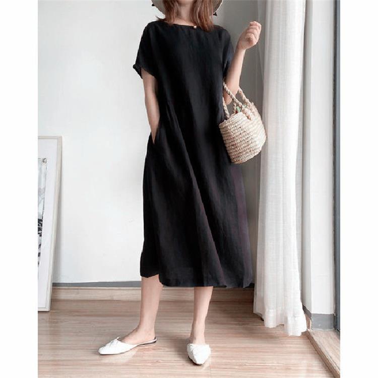 Japanese Style Linen Cotton Dress