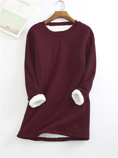 Women‘s NEW Casual Cotton Round Neck Solid Sweatshirt (S-5XL)