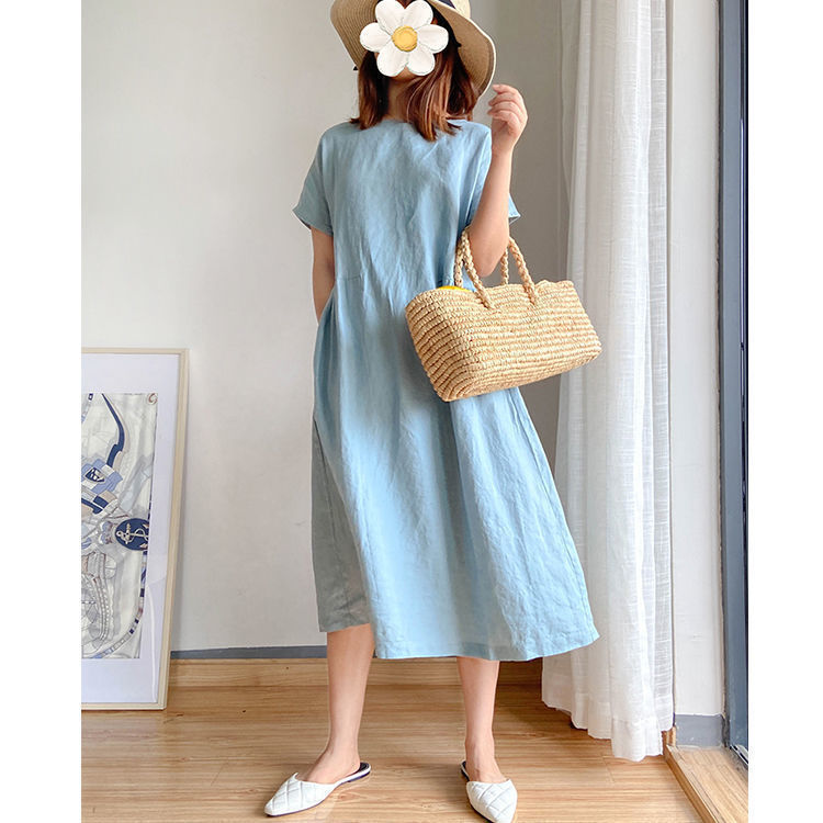 Japanese Style Linen Cotton Dress