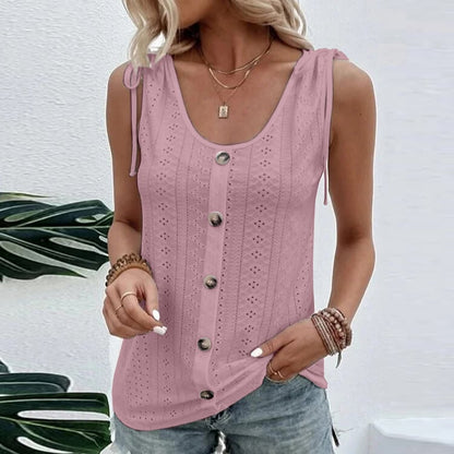 Solid color U-neck back heart T-shirt💟Buy 2 get 10% Off Extra Auto🌸