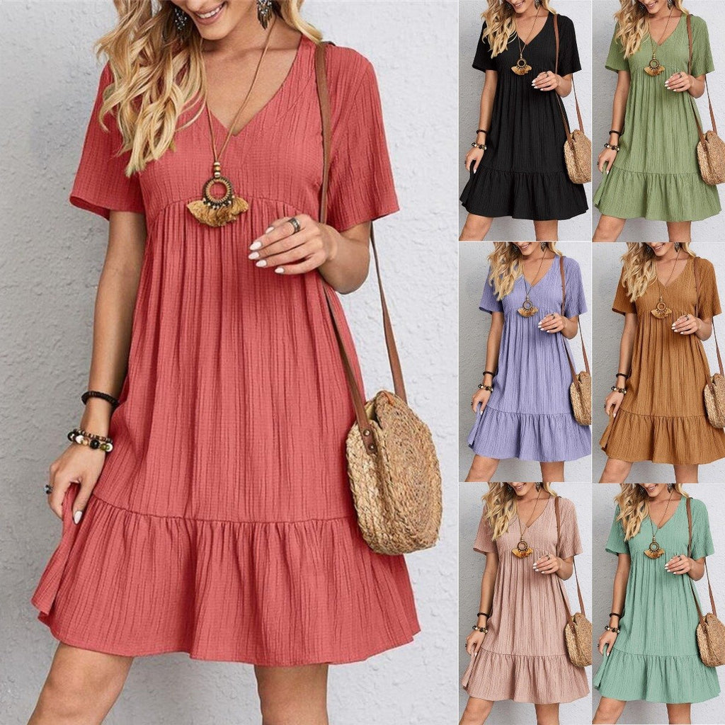 💃Loose casual tie waist flowy dress👚Buy 2 Free Shipping & 20% OFF Extra