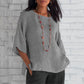 Last Day Promotion 70% off ?Spring 2023 fashion solid color cotton linen top