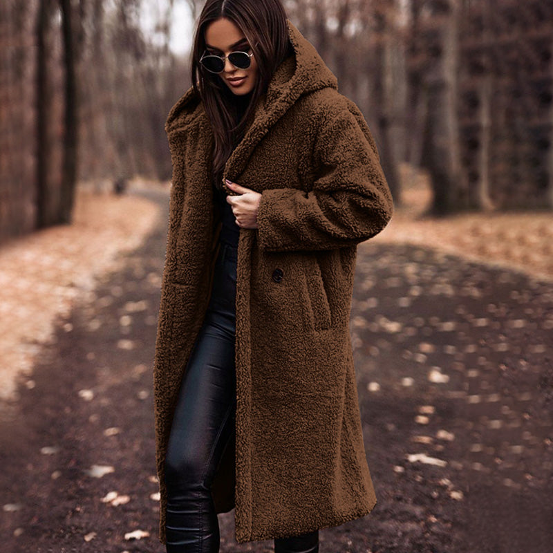 [Best Gift For Her] Women's Hooded Woolen Overcoat