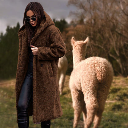 [Best Gift For Her] Women's Hooded Woolen Overcoat