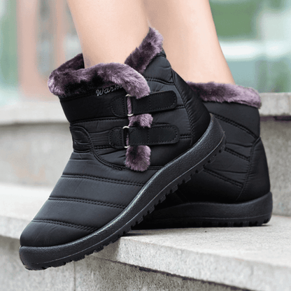 Womens Waterproof Snow Boots Winter Shoes With Warm Plush Fleece Lined Ankle Booties