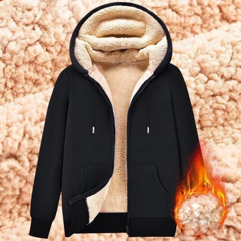 🎊Christmas Pre-sale - 46% Off🎊-Men’s Thickened Faux Cashmere Hoodie Cardigan