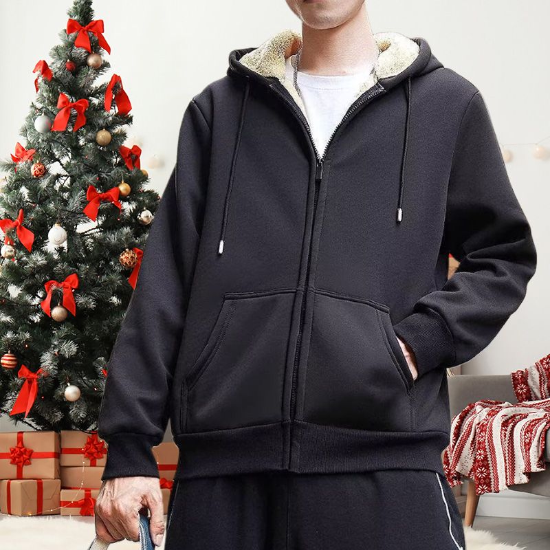 🎊Christmas Pre-sale - 46% Off🎊-Men’s Thickened Faux Cashmere Hoodie Cardigan