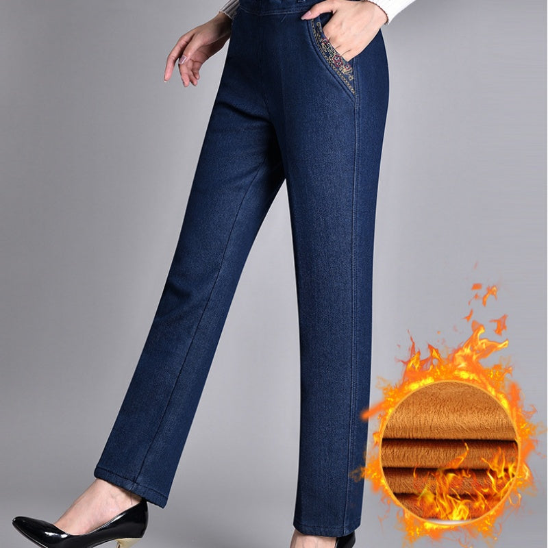 ✨2 Pcs Get 10%OFF Extra & Free Shipping✨Women's Side-Pocket Full Elastic Waist Jeans